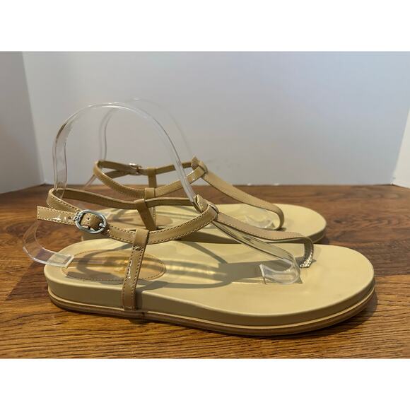 Sam Edelman Women's Naomi Thong Sandals Beige Size 9 Pre-Loved Stylish Comfort - Picture 1 of 11
